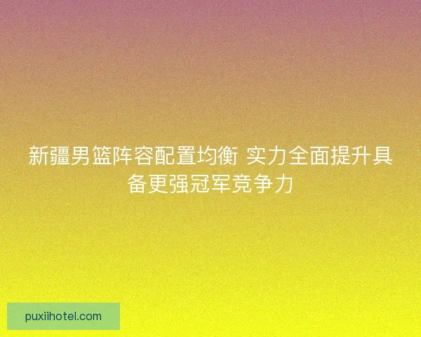 新疆男篮阵容配置均衡 实力全面提升具备更强冠军竞争力